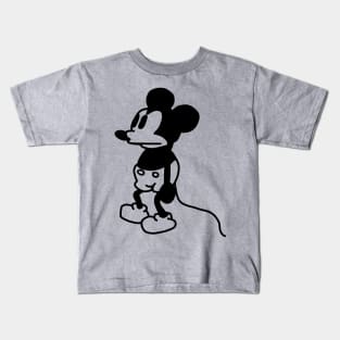 Unhappy Mouse in Steamboat Willie 1928 Kids T-Shirt